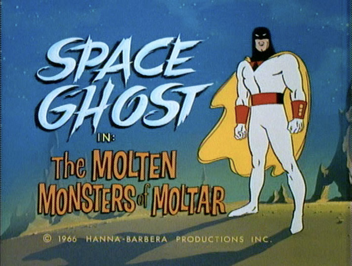 Title card: Space Ghost - The Molten Monsters of Moltar