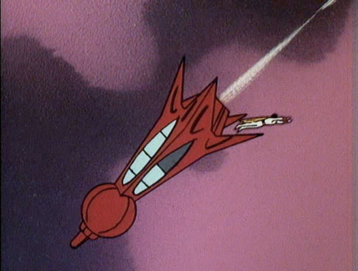 But unseen by Moltar… Space Ghost exits the ship