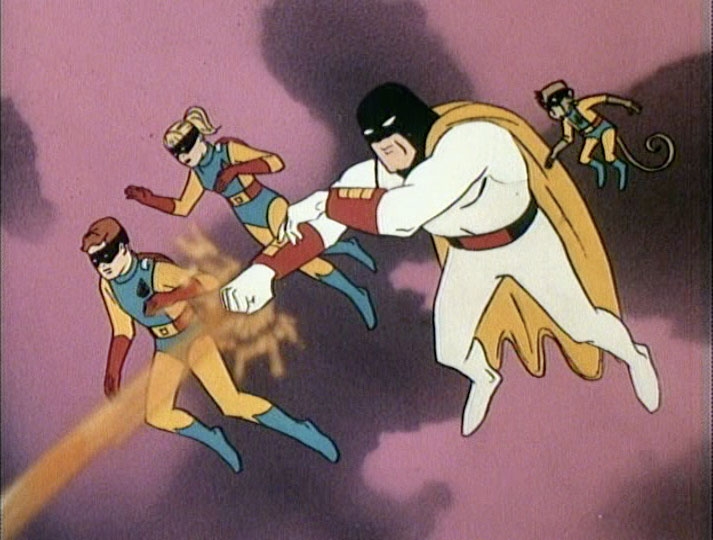 Space Ghost fires on Moltar's lair